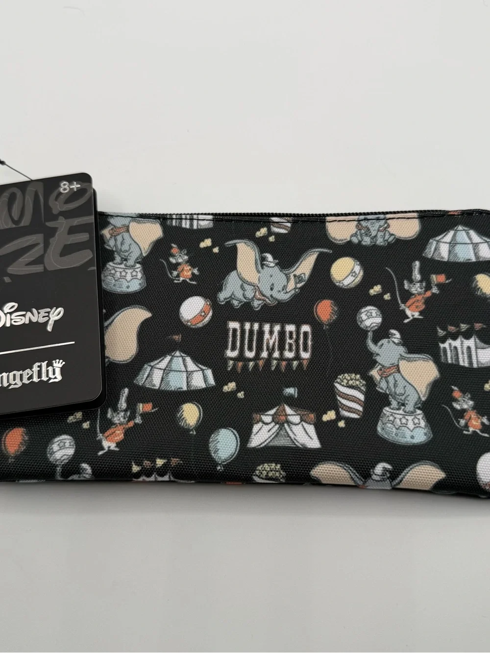 Disney Loungefly Dumbo Big Top Nylon Zip Pouch NWT